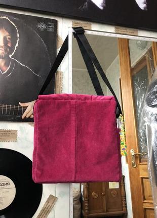 Оригінальна вельветова сумочка ручної роботи , крос боді , органайзер , сумка через плече2 фото