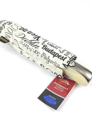 Автоматический складной зонт rainbrella для женщин с прочным куполом на 9 спиц с...