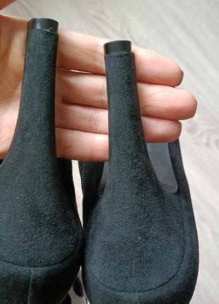 Черные супер классические замшевые сапоги на каблуках gianni bini6 фото