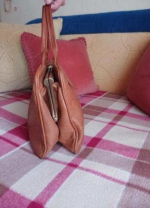 Кожаная сумка саквояж, натуральная кожа2 фото