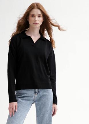 Черный стильный пуловер3 фото