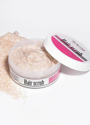 Скраб-пілінг для шкіри голови top beauty з протеїнами пшениці, мигдалю та ментолу