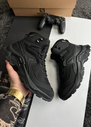 Мужские термо кроссовки salomon quest element 97x gore-tex all black