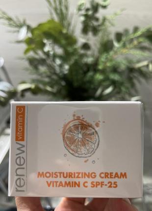 Крем-антиоксидант з активним вітаміном с для обличчя renew vitamin c moisturizing cream spf 25 50 мл