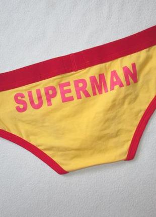 Класні бавовняні підліткові яскраві трусики бріфи супермен superman3 фото
