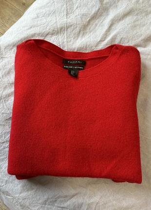 Кашеміровий светр червоного кольору tahari3 фото