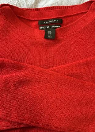 Кашеміровий светр червоного кольору tahari2 фото