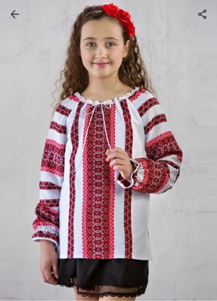 Українська вишиванка для дівчинки р. 134 см3 фото