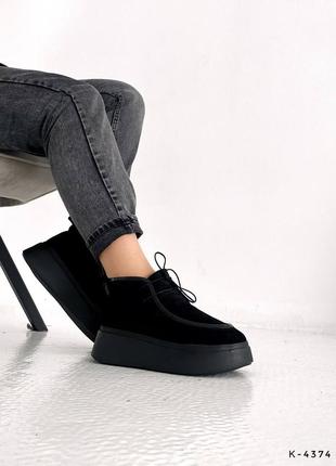 Слипоны на шнурках, удобные ботинки на платформе2 фото