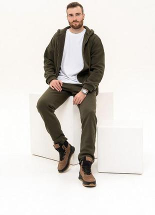 Коричневі теплі черевики з натуральної шкіри