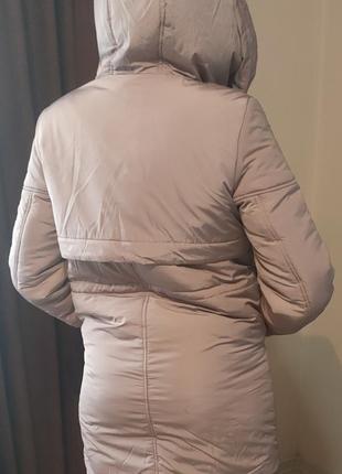 Зимняя куртка в лавандовом цвете3 фото