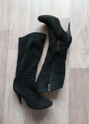 Натуральні замшеві сапожки 36 розмір