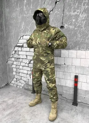 Зимний тактический костюм мультикам, водоотталкивающий зимний костюм на флисе мультикам теплая зимня