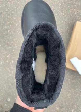 Угги ugg classic mini leather black