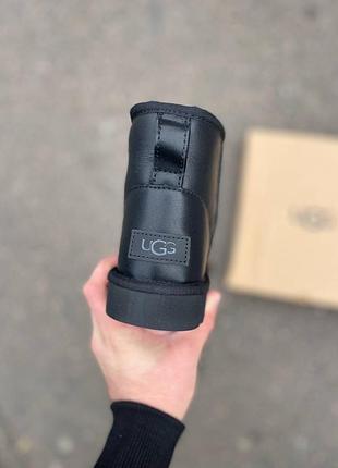 Угги ugg classic mini leather black