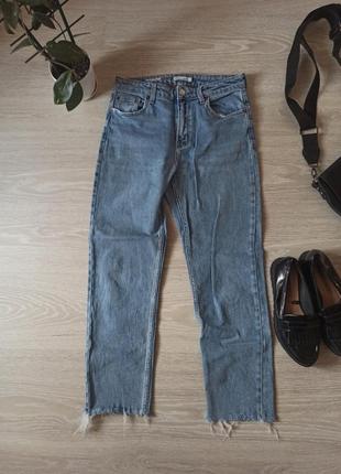 Джинси bershka, модель straight cropped2 фото