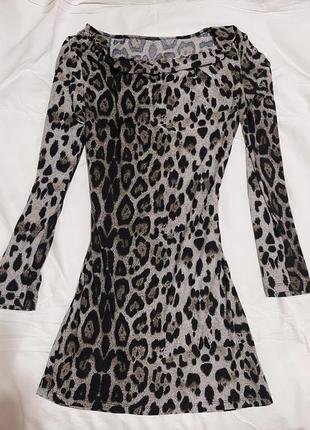 Сукня з леопардовим принтом1 фото