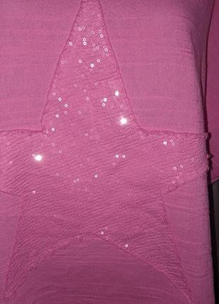 Хб блуза со звездой пайетками3 фото