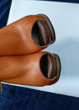 Homesale! кожаные оранжевые туфли3 фото