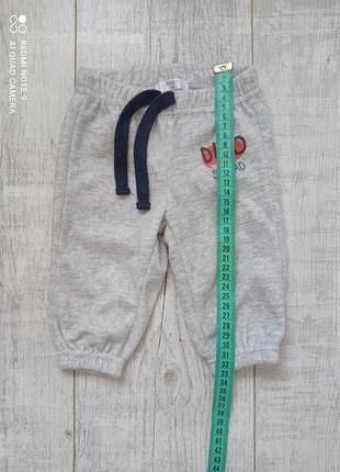 Детские теплые штанишки серого цвета на малыша, 68р.3 фото