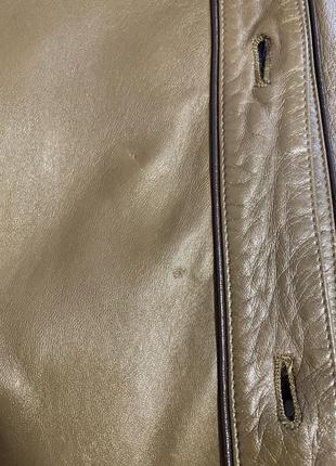 Valentino pelle кожаное пальто плащ куртка р м оригинал винтаж7 фото
