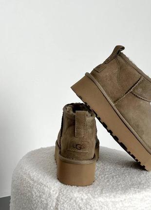 Ugg classic ultra mini platform brown4 фото