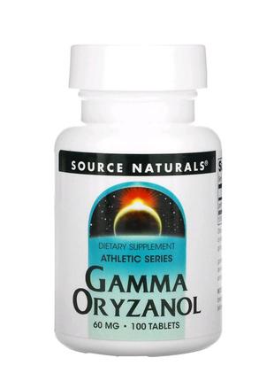 Гамма оризанол 60 мг gamma oryzanol, source naturals, 100 табл.