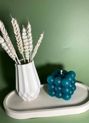 Скандинавська ваза, декоративний набір із гіпсу, декор для дому у скандинавському стилі, подарунок на новий рік.1 фото