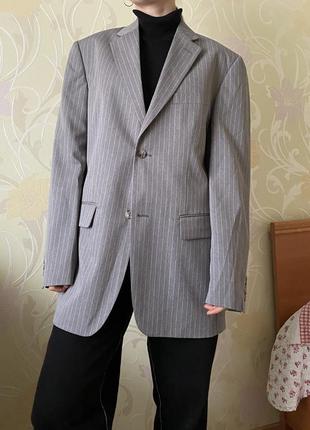Сірий стильний жіночий піджак5 фото