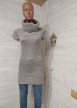 Теплое платье-свитер