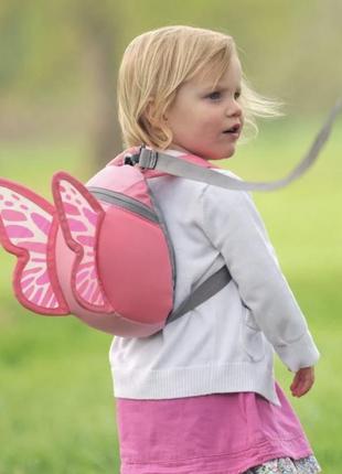 Барвистий little life рюкзак метелик із повідцем як новий! 2 шт. в наявності2 фото