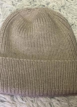 Вязаная зимняя шапка такори ручной работы, теплая шапка (в наличии)2 фото
