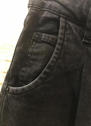 Женские джинсы-бананы черные3 фото