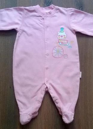 Флісовий комбінезон / флісовий человчек бембі bembi на 0-3 міс
