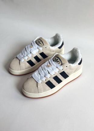 Кроссовки adidas campus🔥 / зимние кроссовки адидас / кроссовки с мехом