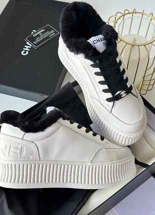 Зимние кроссовки в стиле chanel lux