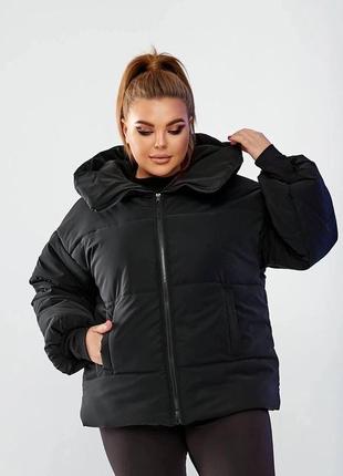 Женская зимняя теплая объемная оверсайз куртка класса люкс на бархоте8 фото