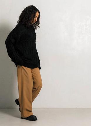 Зручні класичні брюки широкі на резинці зі стрілками 44-52 розміри різні кольори кавові2 фото