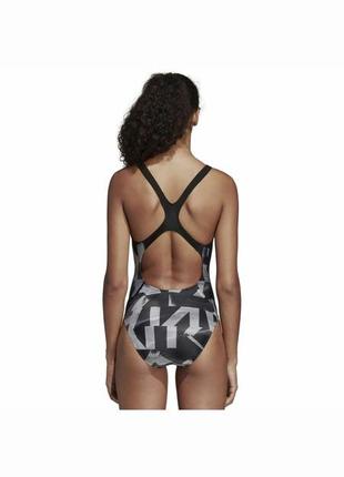 Купальник 🩱 женский цельный красивый стильный спортивный adidas 1piece swimsuit sport & leisure swimming suit black gray2 фото