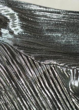 Блестящее серебристое платье плиссе от george7 фото