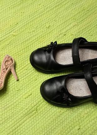 Туфлі для дівчинки, шкіра, чорні, 32, clarks
