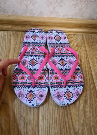 Вьетнамки женские пляжные, шлепки розовые р 40/41