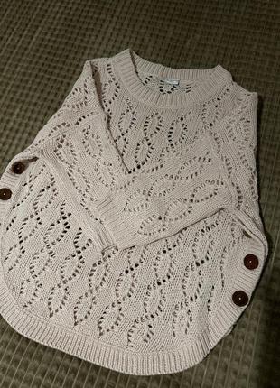 Свитер с пуговицами, рукав 3/4