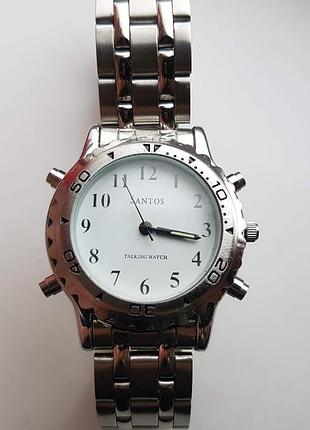 Говорящий годинник, будильник santos, кварц, англійська. для незрячих.