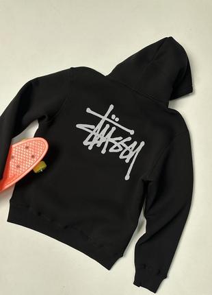 Худі stussy чорний (фліс)| стуссі стусі ск8 sk8 худі стиль бирки бірки s m l xl с м л хл