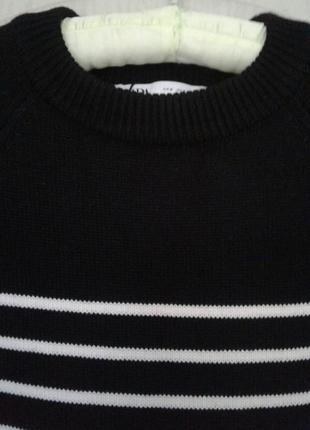 Платье-свитер в полоску zara6 фото