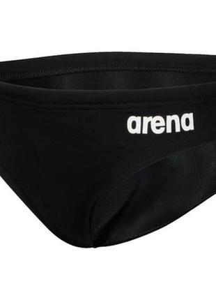 Плавки-сліпи для хлопців arena team swim briefs solid чорний, білий дит 128см ku-22