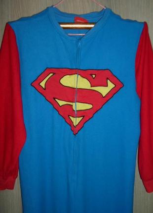 Пижама кигуруми слип флисовый супермен размер м/l