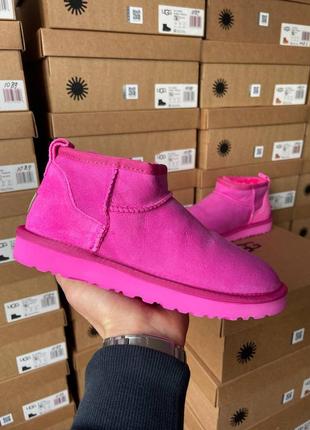 Женские угги угги угги сапоги ботинки ботинки ugg ultra mini pink1 фото