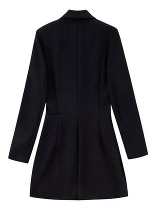 Комбинезон с бахромой из страз на запах пиджак черный комбез классического мини платья стильный трендовый4 фото